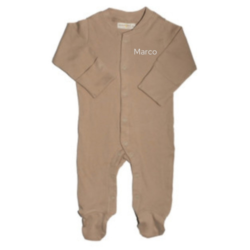 Personalized Baby Clothes  for Boy  - Organic Brown