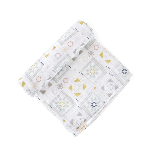 organic muslin swaddle for boy or girl