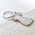Sitting Cat Silver Keyring