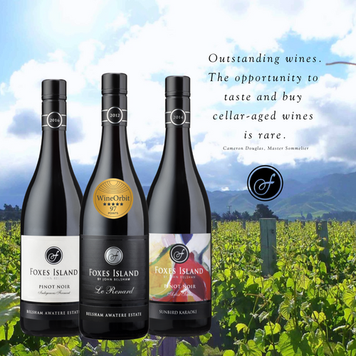 Foxes Island Wines Trio of Pinot Noir, Mixed six bottle case, - Outstanding wines, Cameron Douglas, Master Sommelier, New Zealand