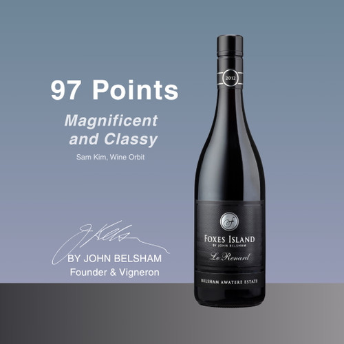 97 Points - Foxes Island Wines Icon Pinot Noir Le Renard Trio in a wood gift box - by winemaker John Belsham, New Zealand
