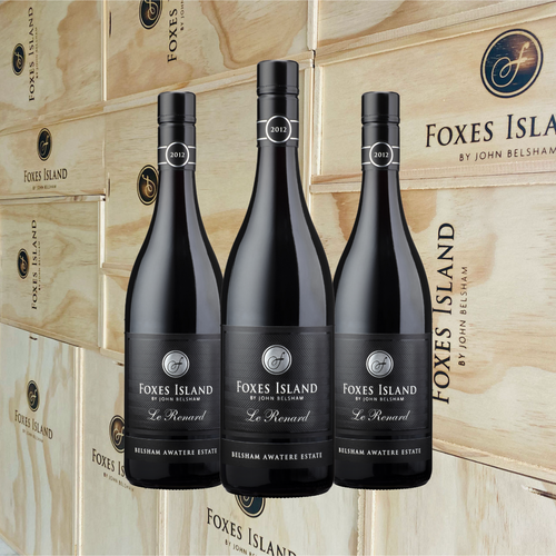 Foxes Island Wines Icon Pinot Noir Le Renard Trio in a wood gift box - by winemaker John Belsham, New Zealand