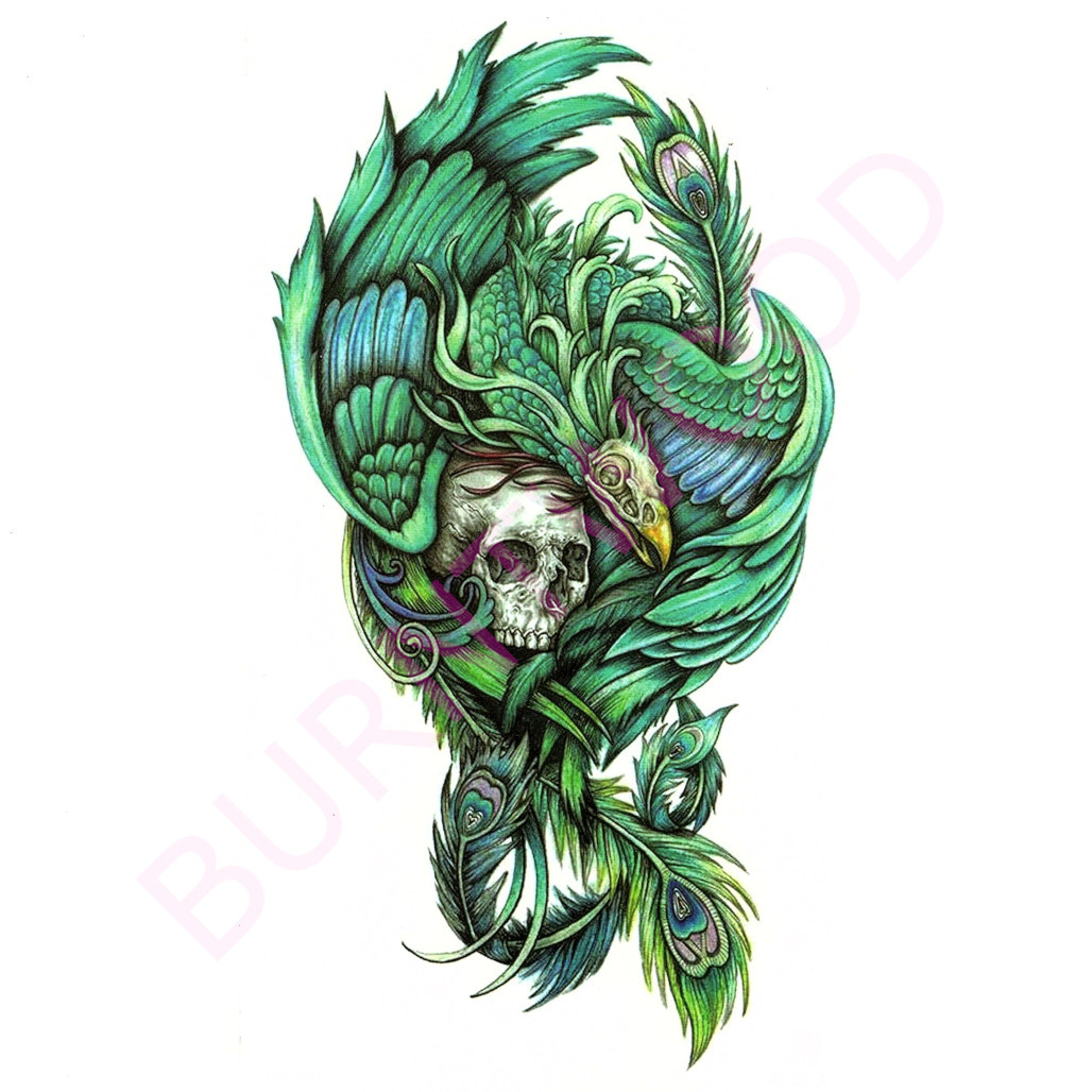 Peacock Skull 067, 4.5" x 8.25"