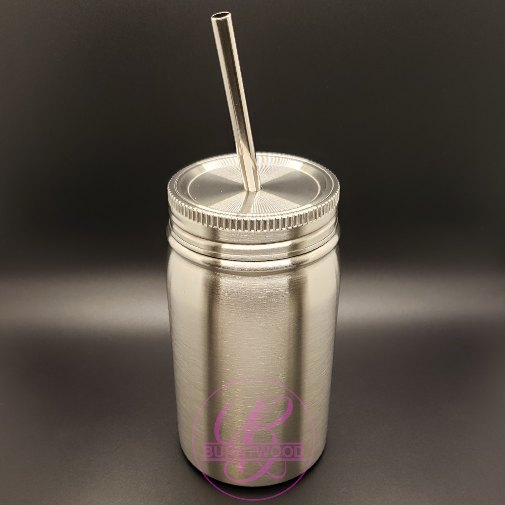 17oz Stainless Steel Mason Jar