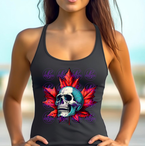 DTF -  Maple Leaf Skull 0738