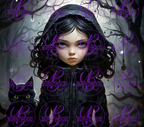 Goth Girl And Cat 10128