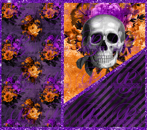 Floral Skull Purple 10130