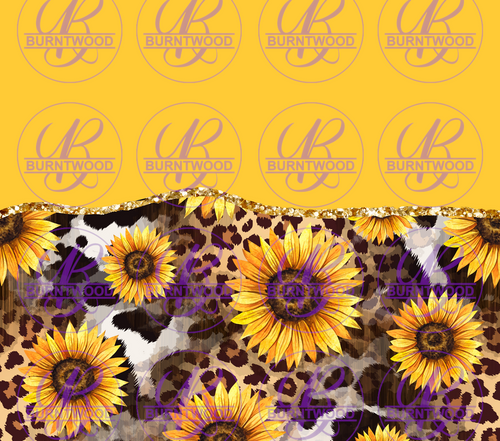 Sunflowers and Cow Print 10297