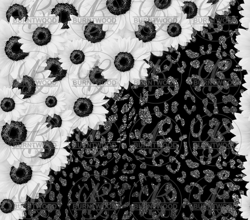 Monochrome Floral With Leopard print 10351