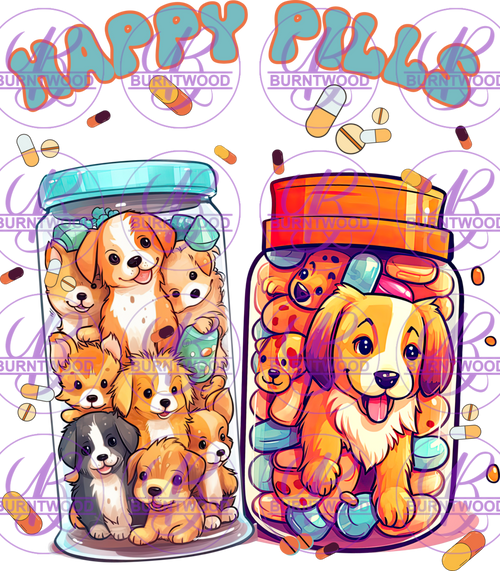 DTF- Dog Happy Pills 0822