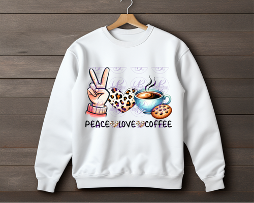 DTF- Peace. Love. Coffee. 1000