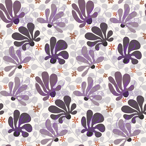 Retro Flowers Purple 10515