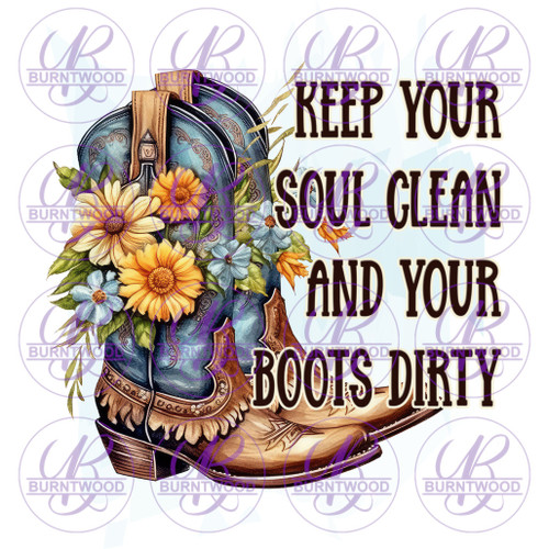 UV DTF Decal - Keep Your Soul Clean 5607