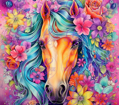 Floral Horse 7616