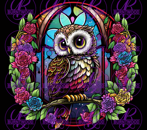 Stained Glass Owl 7508