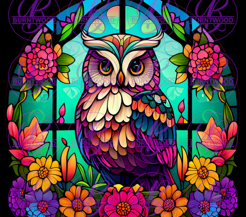 Stained Glass Owl 7477