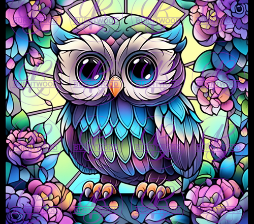 Stained Glass Owl 7522