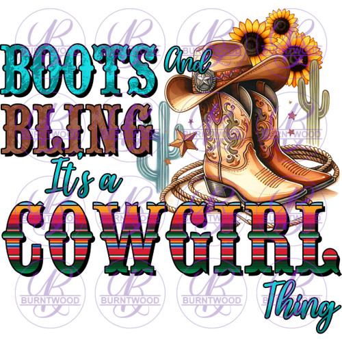 Boot And Bling It's A Cowgirl Thing 7091