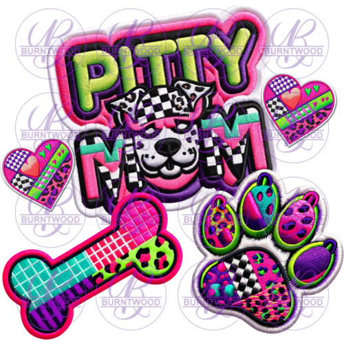 UV DTF Decal - Pitty Mom 7202