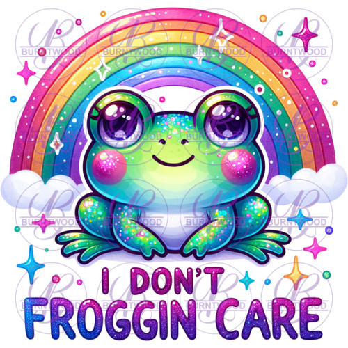 UV DTF Decal - I Don't Froggin Care 7274