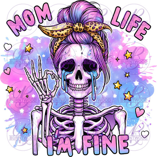 UV DTF Decal - Mom Life 7342