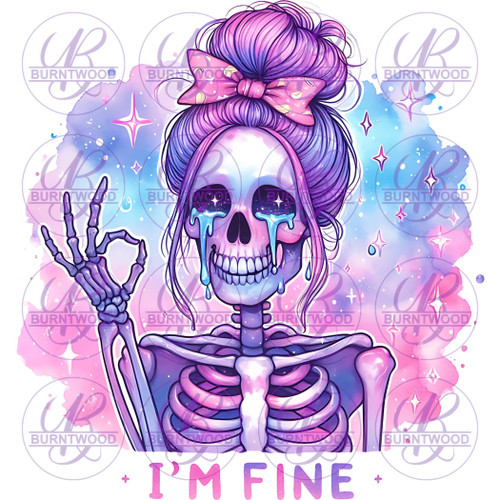 UV DTF Decal - I'm Fine 7348