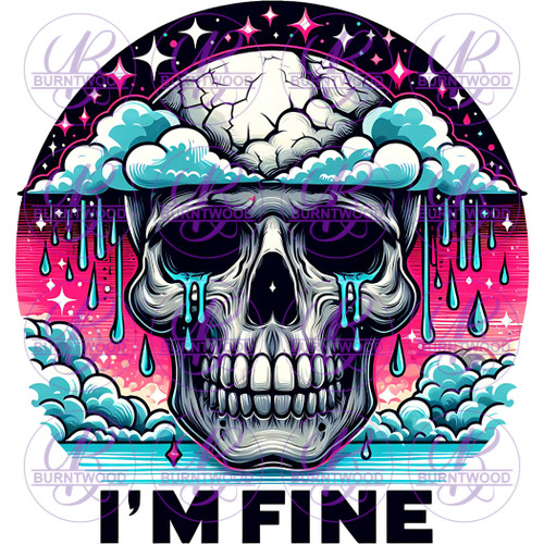 UV DTF Decal - I'm Fine 7366