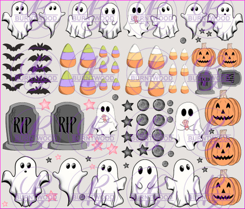 UV DTF Element Sheet 8.5" x 10" - Halloween 0007