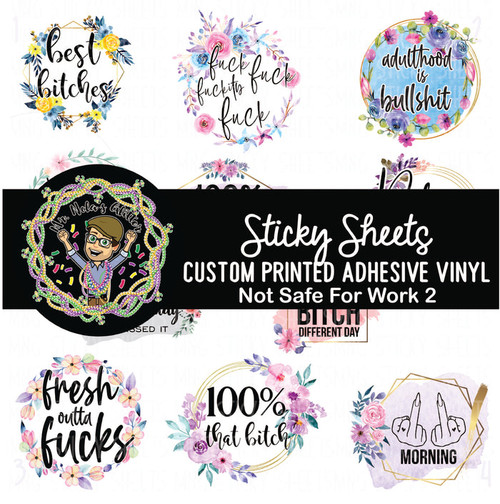 MNG Sticky Sheet - Not Safe For Work Decal Sheet 2- Peek-A-Boo