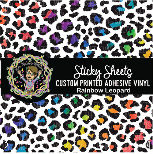 MNG Sticky Sheet - Rainbow Leopard - Peek-A-Boo