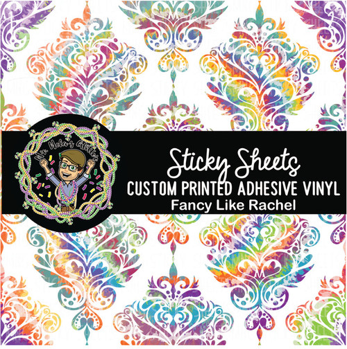 MNG Sticky Sheet - Fancy Like Rachel Damask - Peek-A-Boo