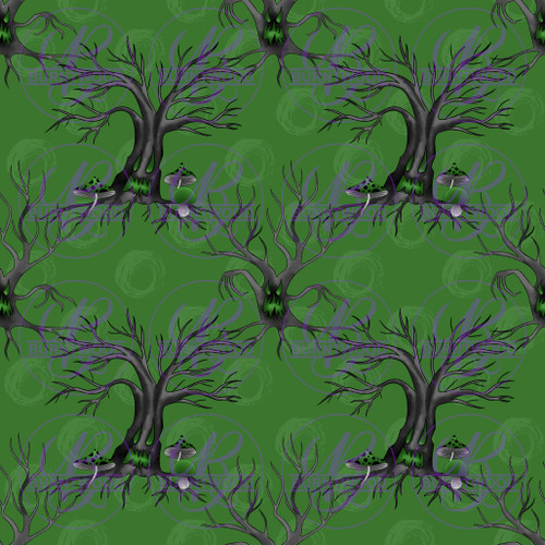 Spooky Trees Seamless 0784
