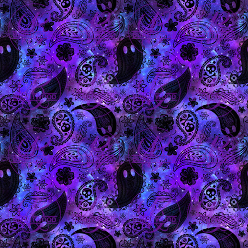 Hex Reject - Paisley Ghost Dark Galaxy Seamless 4020