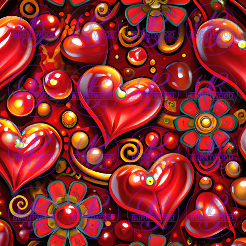 Psychedelic Heart Pattern 4552