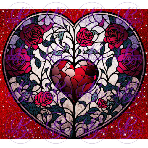 Heart Stained Glass 20oz Wrap 4957