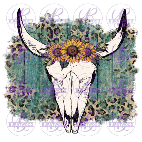 Sunflower Cow Skull 2161