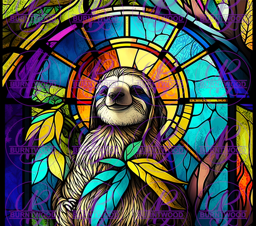 Stained Glass Sloth 20/30oz Wrap 5505