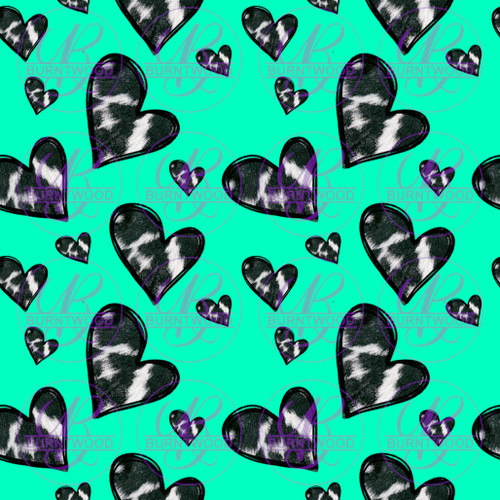 Cow Print Hearts 4113