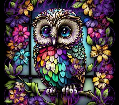 Rainbow Owl 20/30oz Wrap 5647
