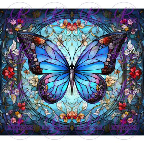 Blue Butterfly 20/30oz Wrap 6744