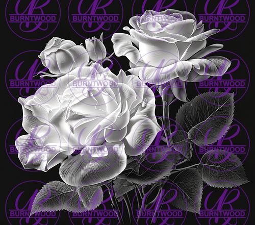 Monochrome Roses 20/30oz Wrap 6642