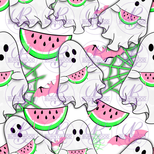 Watermelon Ghosties  Seamless 6720