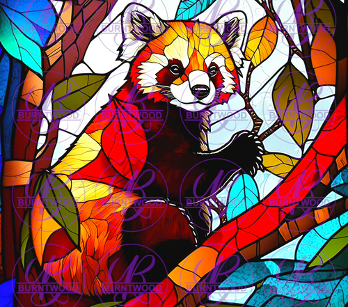 Stained Glass Red Panda 20/30oz Wrap 5392