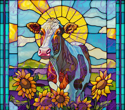 Stained Glass Cow 20/30oz Wrap 5508