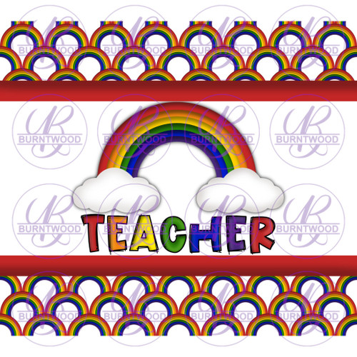 Rainbow Teacher 20/30oz Wrap 7055