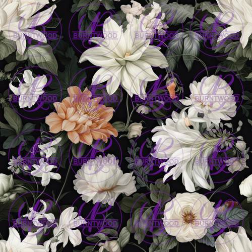 Dark Floral Seamless 6444