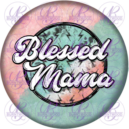 Glow In The Dark Decal - Blessed Mama 3.5" 2548