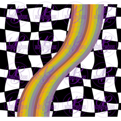 Retro Checkers Pastel 20/30oz Wrap 6932