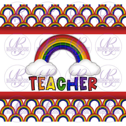 Rainbow Teacher 20/30oz Wrap 6953