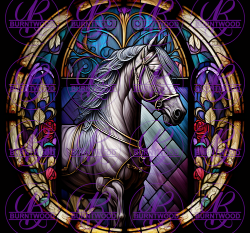 Stained Glass Horse 20/30oz Wrap 6186